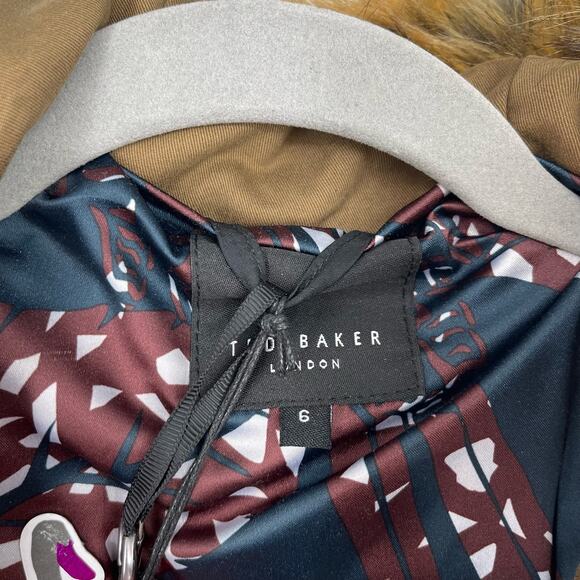 Ted Baker Gouda Hooded Parka Black Size 2XL Faux Fur NEW - Picture 10 of 13